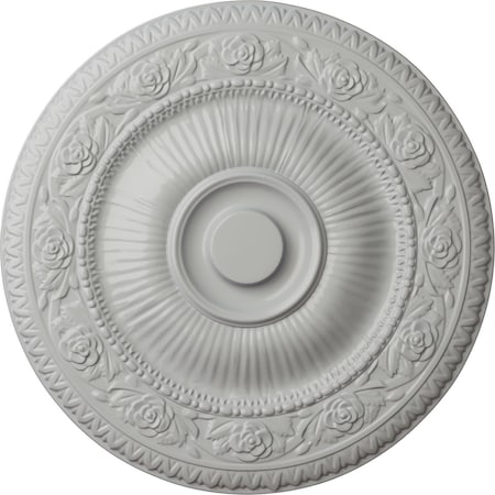 Ekena Millwork Neuveau Ceiling Medallion (Fits Canopies up to 6 3/8"), Hand-Painted Frost, 24 1/4"OD x 2"P CM24NAFRF